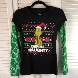 Women’s The Grinch long sleeve Christmas T-shirt size medium - New